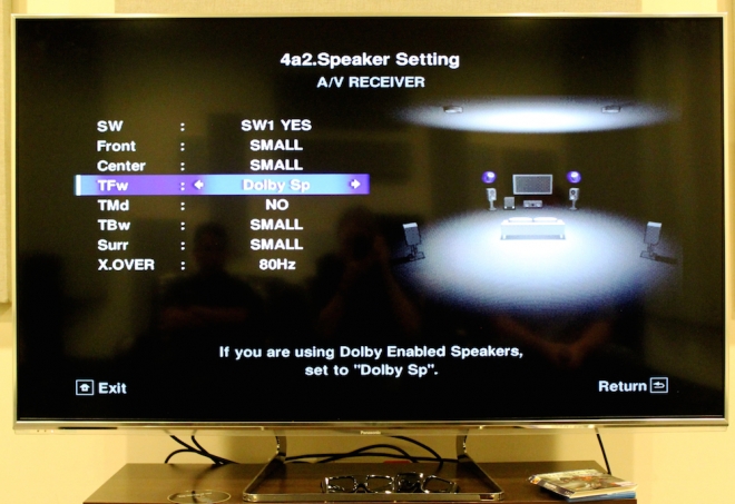 Pioneer Elite SC-89 Menu -- Atmos 5.1.4 with Dolby Speakers AND in-ceiling speakers
