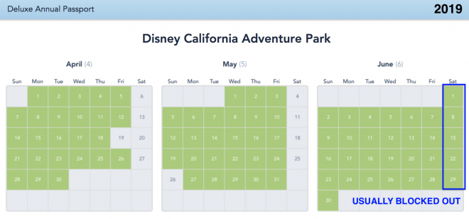 Disney's California Adventure June 2019 Blockout Dates is a clue about Star Wars Galaxy's Edge